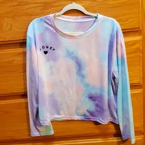 Tie Dye Long sleeve crop top
